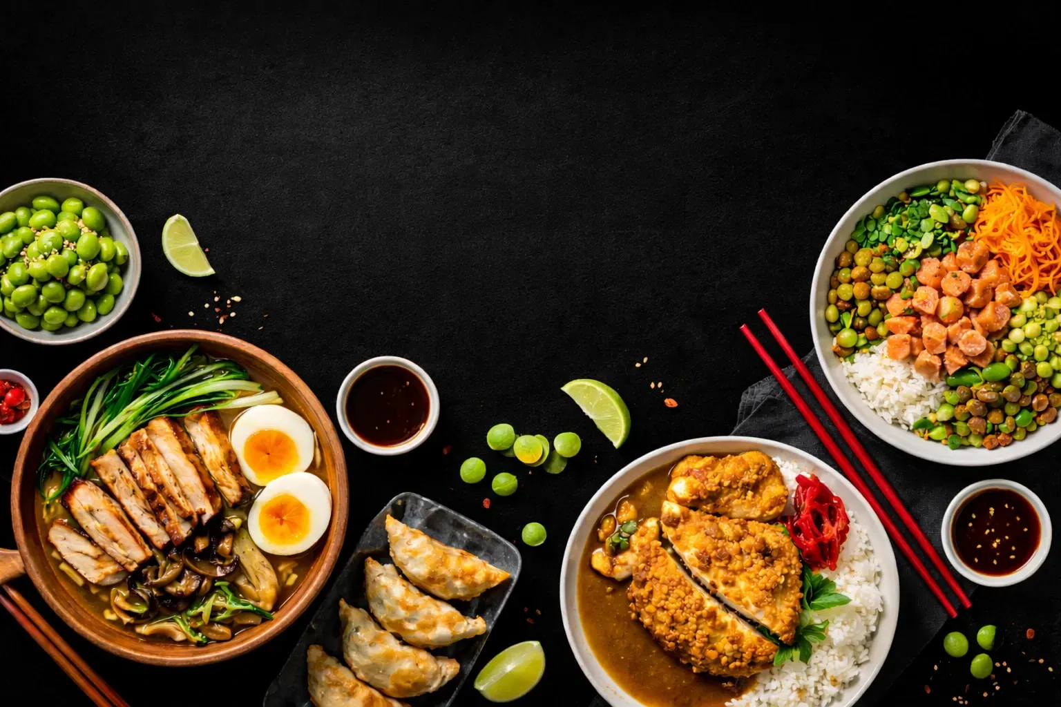 A selection of dishes from the Wagamama menu