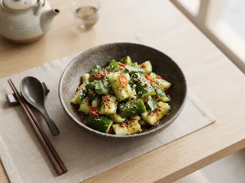 Spicy Smashed Cucumber
